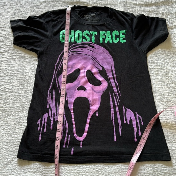 Hot Topic Scream Ghost Face Tee Shirt | Black Green Purple - Picture 5 of 7